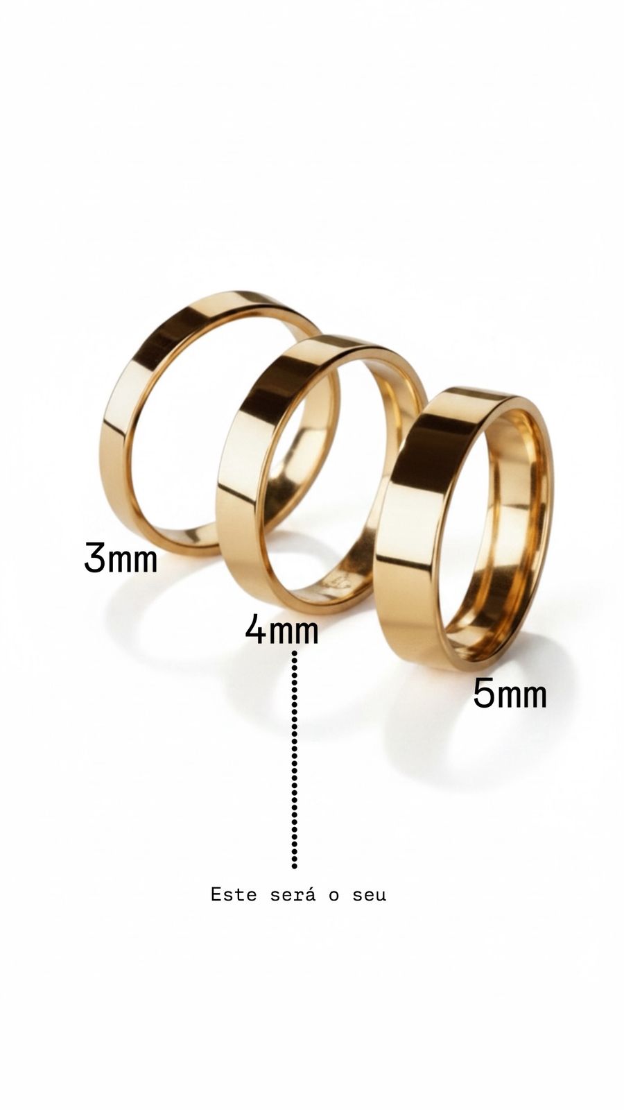 ALIANÇAS QUADRADAS TRADICIONAIS 4MM