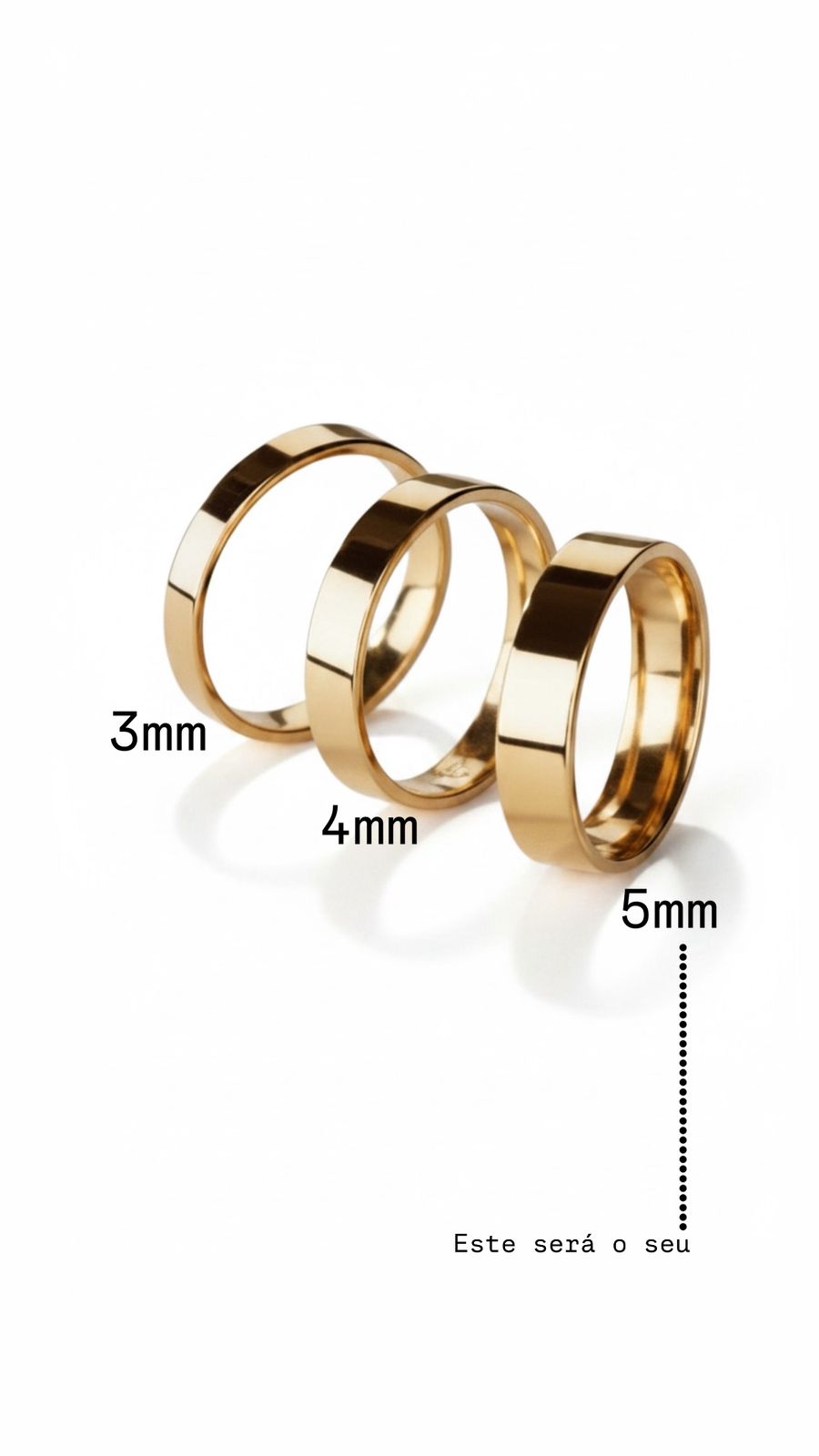 ALIANÇAS QUADRADAS TRADICIONAIS  5MM