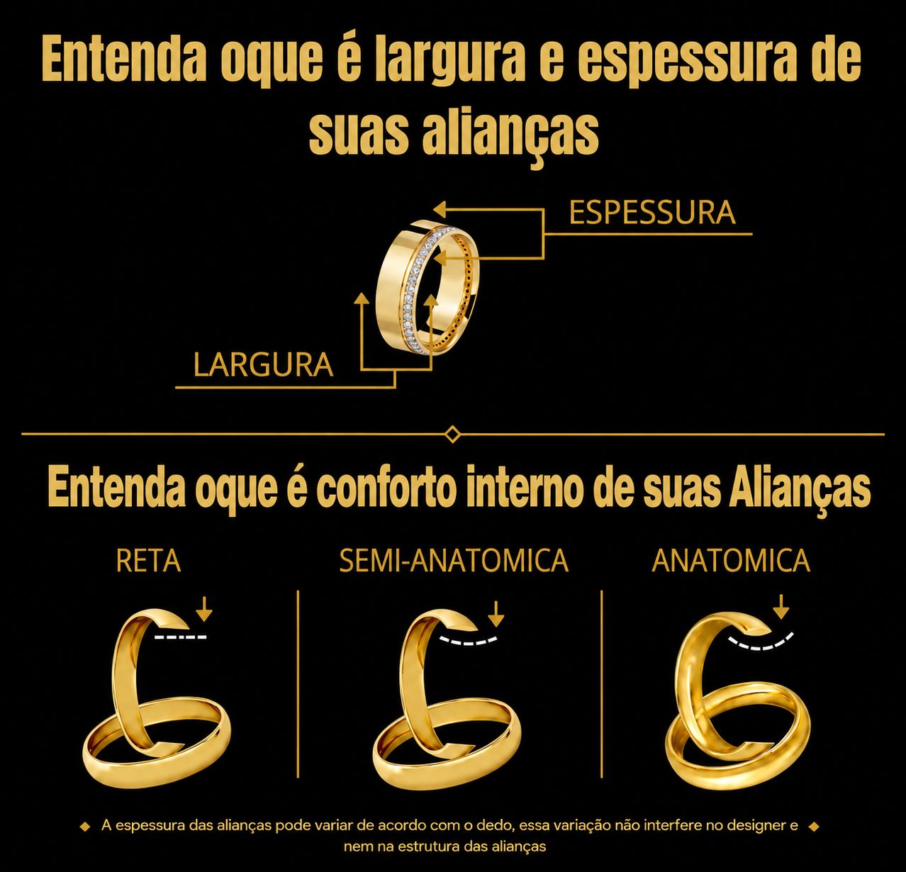 ALIANÇAS  REDONDAS TRADICIONAIS  2MM